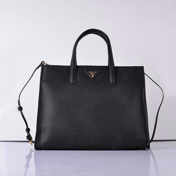 2014 Prada saffiano calf leather tote bag BN2603 black